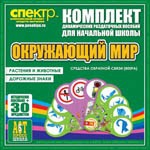 Комплект динамических раздаточных пособий - Окружающий мир (веера). Животные и растения, дорожные знаки. - «globural.ru» - Томск