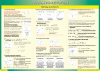 Таблица Векторы на плоскости (Планиметрия) 1000*1400 винил - «globural.ru» - Томск