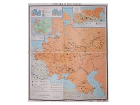 Учебная карта "Россия 1907-1914 гг." 1420*1100 мм (матовое, 2-стороннее лам.) - «globural.ru» - Томск