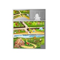 Стенд для сюжетно-ролевых игр 2-х сторонний (Зоопарк, ферма) - «globural.ru» - Томск