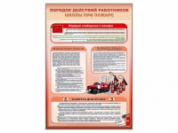 Стенд "Порядок действий работников школы при пожаре" - «globural.ru» - Томск