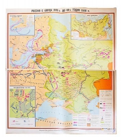Учебная карта "Россия с конца XVII в. до нач. 60-х г.г. XVIII в." 1100*1400 мм (матовое, 2-стороннее лам.) - «globural.ru» - Томск