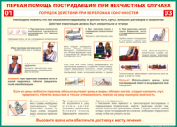Таблица Порядок действий при переломах конечностей 1000*1400 винил - «globural.ru» - Томск