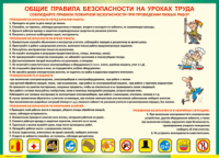 Таблица Общие правила безопасности на уроках труда 1000*1400 винил	  - «globural.ru» - Томск