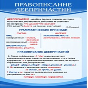 Стенд "Правописание деепричастий" - «globural.ru» - Томск