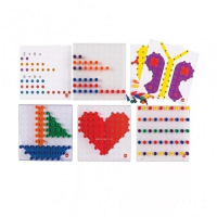 Мозаика Peg Board. Набор с прозрачными досками и картинками - «globural.ru» - Томск