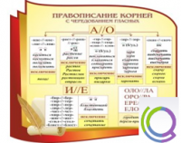 Стенд "Правописание корней с чередованием гласных" - «globural.ru» - Томск