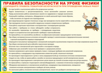 Таблица Правила безопасности на уроке физики 1000*1400 винил	 - «globural.ru» - Томск