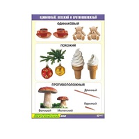 Таблица демонстрационная "Одинаковый, похожий и противоположный" (винил 70x100) - «globural.ru» - Томск