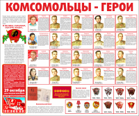 Тематический стенд "Комсомольцы-герои" - «globural.ru» - Томск