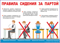Таблица Правила сидения  за партой 1000*1400 винил - «globural.ru» - Томск