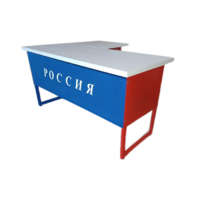 Стол преподавателя "Патриот" угловой с выкатной тумбой - «globural.ru» - Томск