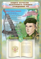 Стенд-уголок "Защита Отечества – обязанность каждого гражданина Российской Федерации" - «globural.ru» - Томск