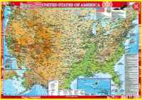 Настенная карта Соединенных Штатов Америки на английском языке (учебная) - «globural.ru» - Томск
