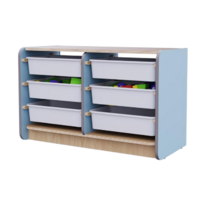 Двойной модуль для хранения игрушек из коллекции мебели «НЕГА» (цвет голубой) - «globural.ru» - Томск