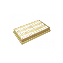 Английский алфавит на пластиковых табличках. Красный. Печатные буквы. 20/20 штук - «globural.ru» - Томск