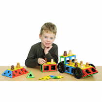 Набор Полидрон Магнитный "Конструируем транспорт" с дополнительным комплектом колес (Расширенный) - «globural.ru» - Томск