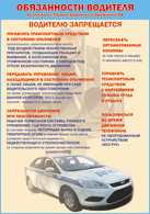 Плакат "Водителю запрещается " 1000*1400 винил - «globural.ru» - Томск