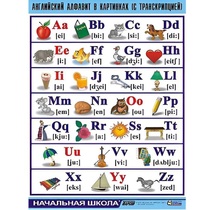 Таблица демонстрационная "Английский алфавит в картинках"(100x140) - «globural.ru» - Томск